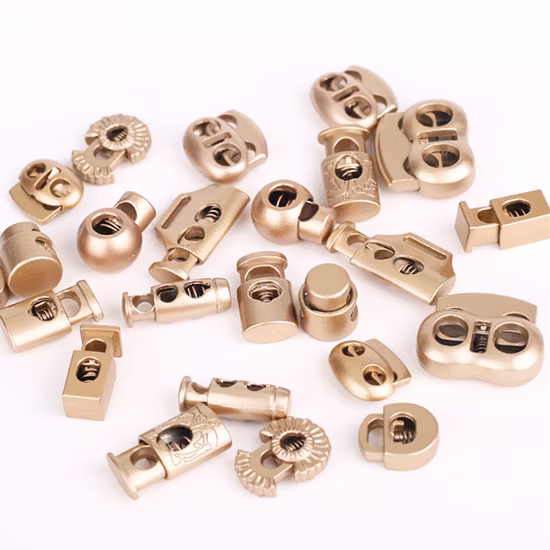 Cord Button Buckles Metal Cord Spring Buckle Toggle Stopper Round Rope Stopper Buckle Custom Design Metal Cord Lock Zinc Alloy