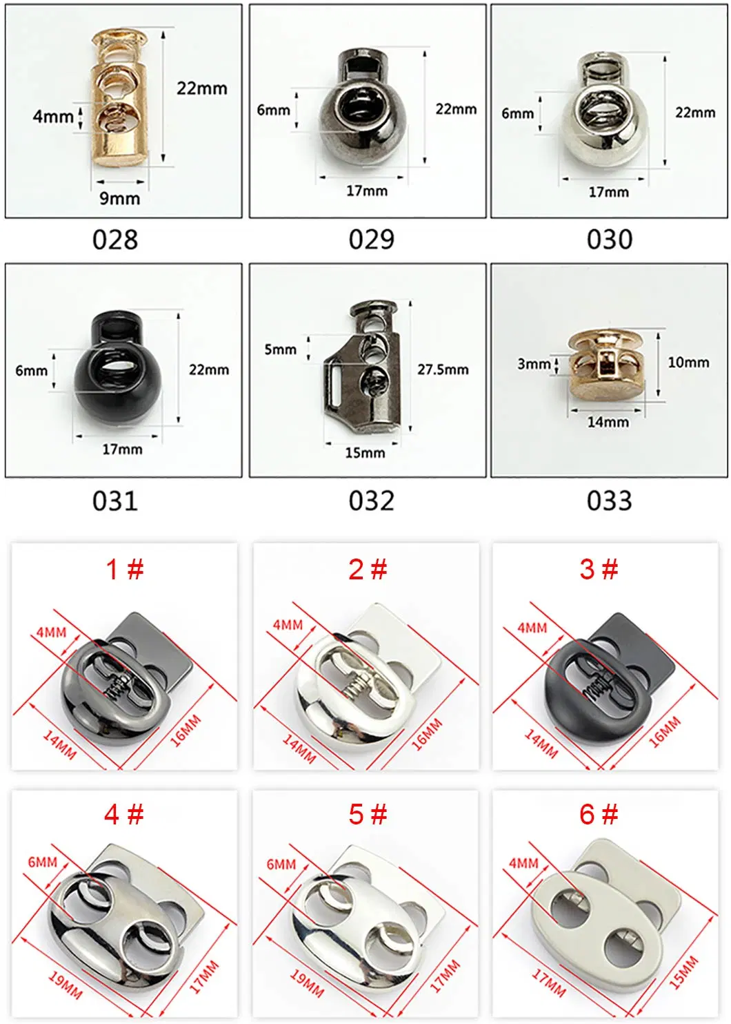 Fashion Clothing Zinc Alloy Cord Lock for Sportwear