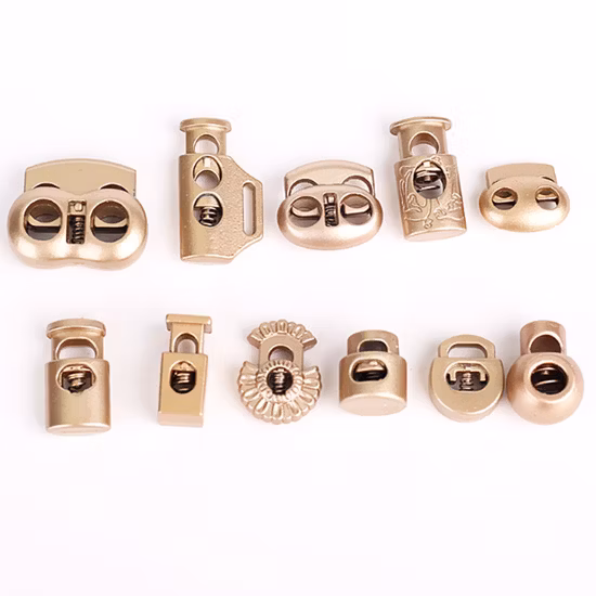 Cord Button Buckles Metal Cord Spring Buckle Toggle Stopper Round Rope Stopper Buckle Custom Design Metal Cord Lock Zinc Alloy